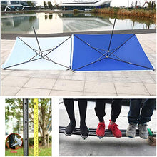 Summer Large Parasol Double Layer Umbrella Cloth, Outdoor Rectangular Folding Parasol Canopy Shade for Beach, Garden, Patio, Market, 200 x 200 cm, 220 x 180 cm (Red 2.2 m x 1.8 m) (Blue 2.2 m x 1.8 m)