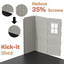 Devoko 10x14 FT Resin Outdoor Storage Shed with Floor, Beige