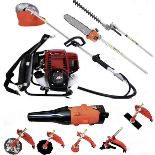 9-in-1 GX35 Weed Eater with Leaf Blower Set, Hedge and String Trimmer, Brush Cutter Saw Pole