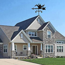 Garden Weathervane Heavy Duty Metal Weather Vane Yard Ornamental Wind Spinner Wind Mill Decoration for Backyard Weather Resistant (Bat)