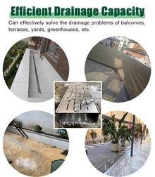 ZGLINMZ Drainage Channel 4 pcs Shower Channel Drain for Bathroom, 304 Stainless Steel Trench Drain, Channel Drains Kit Outdoor Drain Strainers, for Patio Balcony(W7cmxH5cm(2 3 4"x2"))