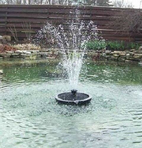Custom Pro 6000 Floating Pond Fountain/Aerator with Multi Tier Nozzle and Color-Changing LED Spotlight Silver