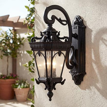 Kichler Tournai Outdoor Wall Sconce Light, Textured Black