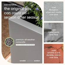 Veradek Block Series Cube Planter - Square Outdoor Planter