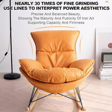 ZREVSB Outdoor Waterproof Fabric Rocking Chair with Footrest - Perfect for Living Room Porch Garden Balcony & Backyard Relaxation