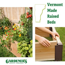 Gardener's Supply Company Raised Garden Bed | Outdoor Cedar Planter Box w/Extra Deep Height for Rooted Plants, Herbs Flowerbed & Vegetable Garden Wooden Box | 2' W x 12' L x 14" H