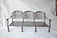 Elizabeth Outdoor Patio 4-pc Seating Group Cast Aluminum Dark Bronze (Walnut)