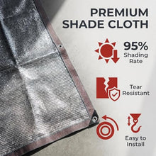 PIPRE 24x33FT 95% Aluminum Shade Cloth for Cars- Reflective Aluminium Shade Netting Sun Shade Cover with Grommets for Cars, Dogs, Outdoor, RV, Patio(Silver)