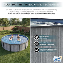 Blue Wave San Pedro 15x30-ft Oval 52-in Deep Hard Sided Steel Wall Above Ground Pool with 6-in Top Seats, 5-in Verticals, Skimmer & Vinyl Liner - 9,900 Gallon Cap for Family Swimming & Recreation