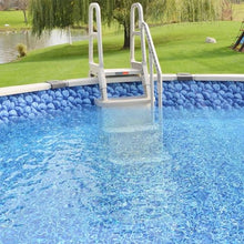 Main Access Smart Step System (Taupe) for Above Ground Swimming Pools with 2 Anchor Sand Weights