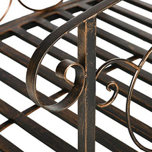 6' Metal Arch Garden Bridge with Safety Siderails, Arc Footbridge for Backyard Creeks, Streams, Ponds, Bronze