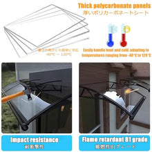 Door Canopy 24in x 59in Durable Outdoor Patio Awning Canopy UV Resistant Rain & Snow Protection Large Gutter for Exterior Door Entrance Porch