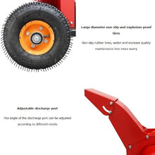 EQCOTWEA Hand Pushed Wood Crusher,220V Wood Chipper Shredder Mulcher with Wheels for Tree Branches Corn Straw & Yard Waste,7"x5" Feed Hopper & Adjustable Discharge Port 3KW