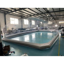 Xscxliny Pool Cover/Rain and Dustproof Cover/Transparent Inflatable Pool Bubble House, Dome Tent with Roof Inflatable Insulation Mat Frame/Full Set Transparent Rectangle,9 * 5 * 3m