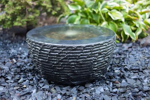 EasyPro HBO24K Tranquil Décor 24" Infinity Bowl Basalt Fountain Kit
