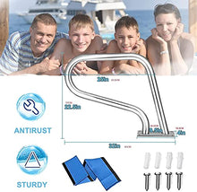 MSHOSAC Swimming Pool Safety Hand Rail Pool Handrails, 304 Stainless Steel Swimming Pool Hand Rail with Armrest Cover 32X22.5in/81x57cm