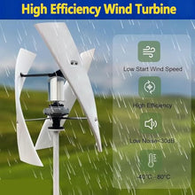 6000w Wind Turbine Generator Kit,3 Blade Vertical Axis Generators, Electromagnetic Portable Vertical Helix Charger Controller, For Home, Business,Industrial Energy Supply 3color-48V