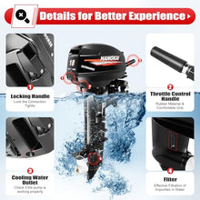 Dlinanta 2 Stroke 18HP Outboard Motor 246CC Black