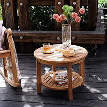Generic 3-Piece Teak Outdoor Rocking Chair Chat Set Natural Farmhouse Wood Finish White