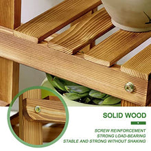 MIIKHI Flower Rack Display Stand Wood Plant Rack Flower Pots Holder Garden Display Ladder Planter Storage Shelf for Balcony