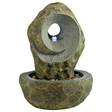 Water Fountain with LED Light - Kandinsky Spiral Garden Decor Fountain - Outdoor Water Feature