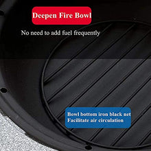 NEWCES Safety Certification Wood Burning Fire Pit w/Cooking Grill BBQ Grill Pit Bowl w/Mesh Spark Screen Cover & Poker Charcoal Barbecues Grill Smoker Barbeque Grill