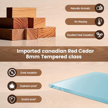 AURGOD Outdoor Cube Sauna 2 Person, Canadian Red Cedar Sauna, 220V 4.5KW Harvia Heater, Triple Waterproof System, Front Large Glass Windows, Premium Light Strips(120-195 °F)