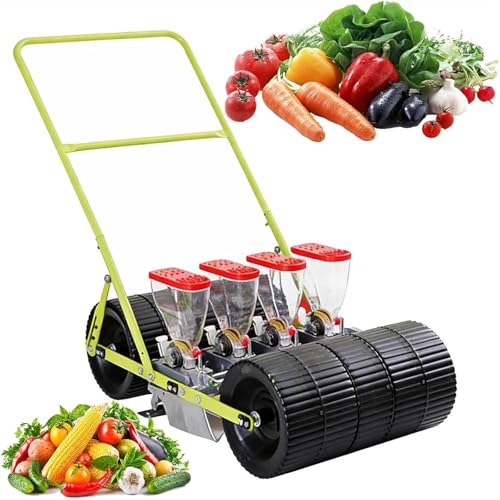 ZHIGUANYUN Manual Seeder, Garden Seeder, Vegetable Planting Tool, for Carrots, Radishes, Lettuce, Onions 4ROW