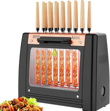 Electric Barbecue Skewers Barbecue Smokeless,360 Automatic Rotating Lamb Skewers Vertical Grill,2 Stage Temperature Control, Indoor Kitchen Portable