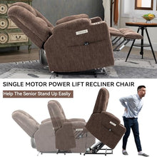Power Lift Recliner Chair for Elderly with Massage & Heat, Chenille, Brown