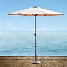 GAORUIFENG Patio Parasol Portable Outdoor Protective Sunshade Outdoor Market Terrace Garden Lawn Table Sunshade Iron UV Protection 210531(Color:Winred) (Offwhite)