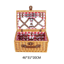 Storage Basket,Picnic Bags Garden&Outdoors Deluxe 4 Person Traditional Hamper with Cooler Compartment and Bottle Baskets Travel Camping