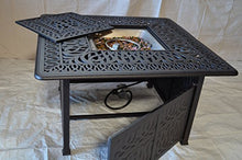 Elizabeth Outdoor Patio Universal Square 42" Coffee Table Dark Bronze Cast Aluminum