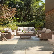Signature Design by Ashley Outdoor Swivel Lounge Chair with Cushion, Beige