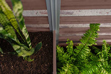 Vita Urbana 11-Foot Embossed Vinyl Parklette Planter Combo with Trellis Espresso Brown