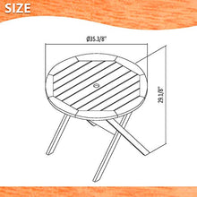 Urban Elements Melbourne 3-Piece Patio Furniture Set | Solid Wood | Backyard Furniture, Outside Table and Chairs, Round Outdoor Bistro Set, White