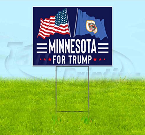 TampaPrinting Minnesota for Trump Yard Sign 18" X 24" with Metal Step Stake