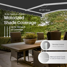ALEKO Electric Patio Awning Caribbean White Frame 16x10 Black