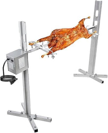 Outdoor Rotisserie Grill Kit with 360 Auto Rotation,Adjustable Height,Stainless Steel,for Whole Pig,Lamb,Goat,Camping