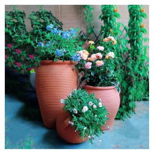 WOAITIANTIAN Flower Pots Red Clay Flower Pot Set Outdoor Garden Landscape Terra Cotta Three Sets of Patio Ornaments