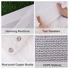 GJZDPMY Sun Shade Fabric with Grommets 90% UV Protection White Shade Cloth for Outdoor Canopy Tarps Available in 2x3m to 4x8m Sizes 10x20m (32.8x65.6ft)