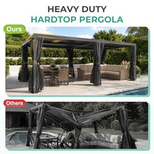AURESTEAD 12x24 FT Louvered Pergola, Adjustable Aluminum