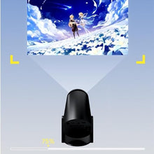 YMGSCC Outdoor Portable Projector for Home Use Projecting Onto White Wall