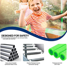 BestMassage 14FT Rectangle Trampoline with Enclosure Net Green