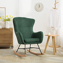 KLNBV Rocking Chair Rocking Chair Rocker Relax Chair Lounge Chair Recliner Relaxing Backyard Or Balcony Chair with Padded Seat