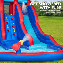 SUNNY & FUN Double Dip Inflatable Water Slide Park Red/Blue