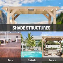 GAOMON 10x10Ft Wood Pergola with Retractable Canopy, Outdoor Patio Pergola with Sun Shade Cover, Durable & Rot Resistant, Cedar Wood Pergolas and Gazebos, for Patio, Deck, Garden