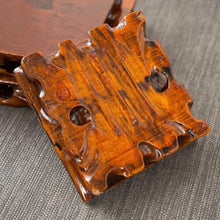QUANGJN Pcs Plants Saucers Square Root Carved Solid Wood Base Vase Fish Tank Table Decoration Crafts Ornaments Bracket Tray Base Plant Pot Saucers,