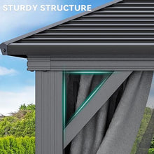 YITAHOME 10x10ft Hardtop Gazebo with Nettings and Curtains, Heavy Duty Galvanized Steel, Gray