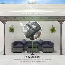 Outsunny 14.5' x 10' Outdoor Polycarbonate Pergola Gray